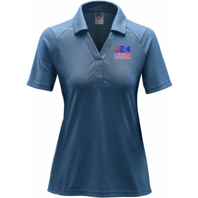 Women's Mistral Heathered Polo w/ USA Class Logo Thumbnail