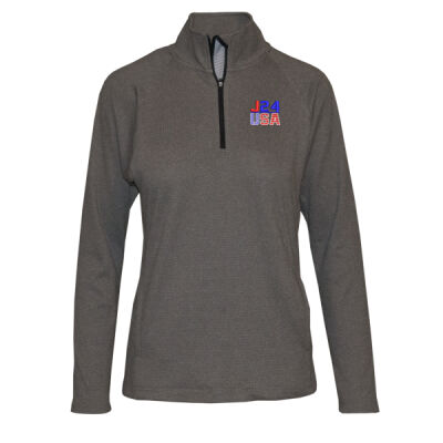 Women's Jacquard Midweight Quarter Zip Thumbnail